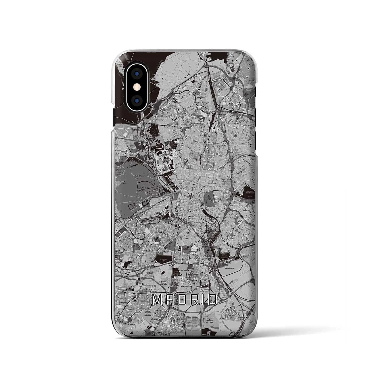 【マドリード(スペイン)】地図柄iPhoneケース(クリアタイプ)