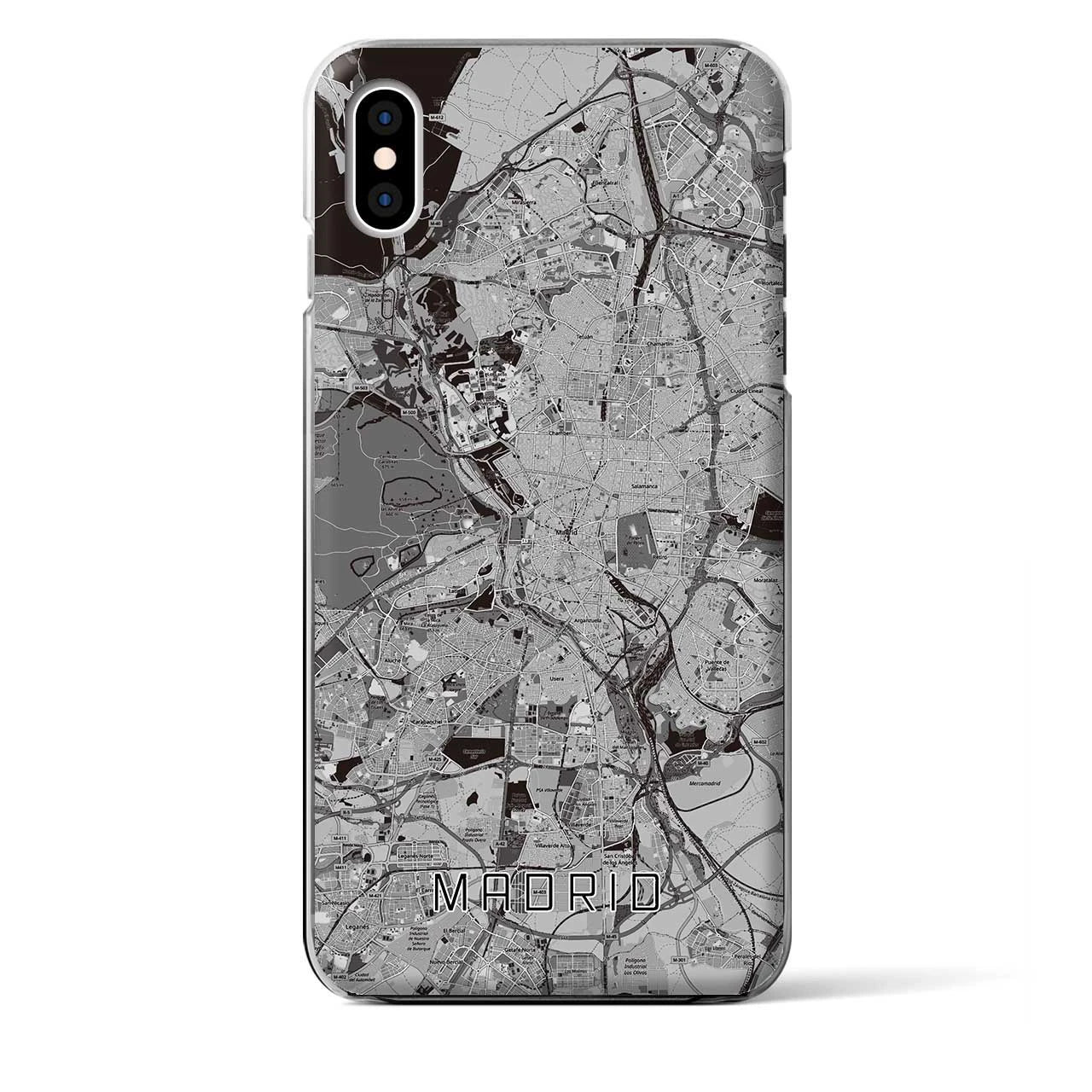 【マドリード(スペイン)】地図柄iPhoneケース(クリアタイプ)