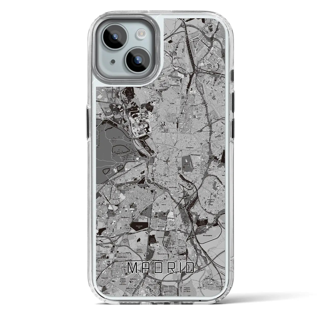 【マドリード(スペイン)】地図柄iPhoneケース(MagSafeタイプ)
