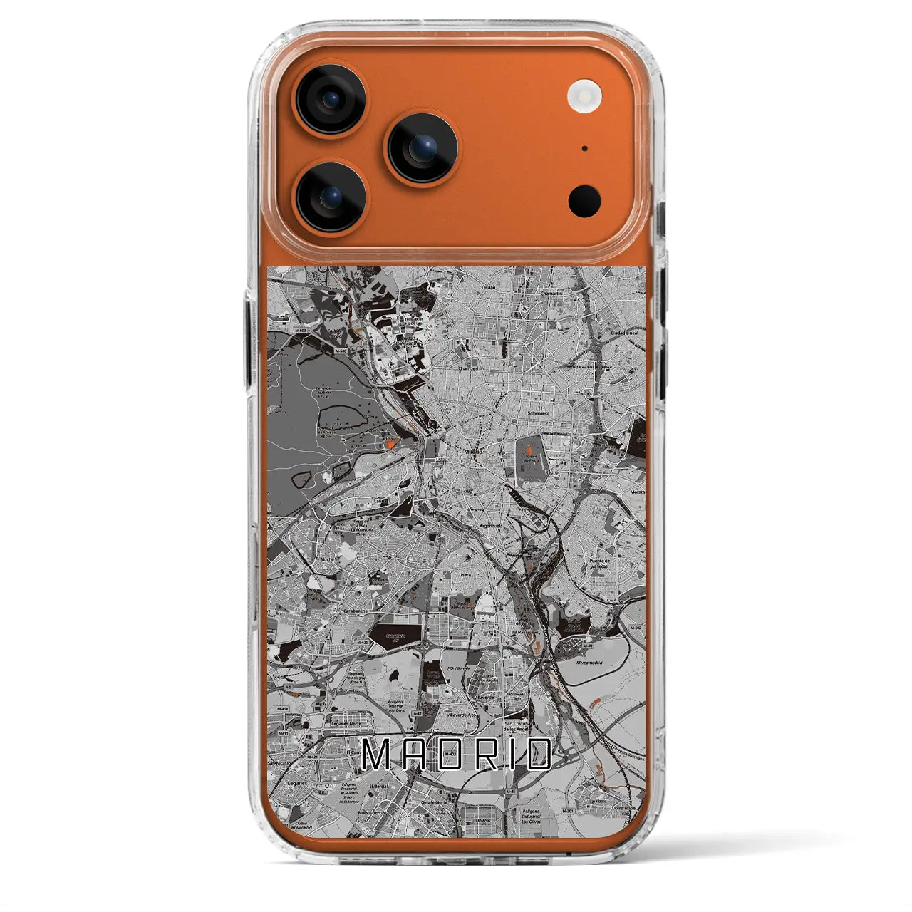 【マドリード(スペイン)】地図柄iPhoneケース(MagSafeタイプ)