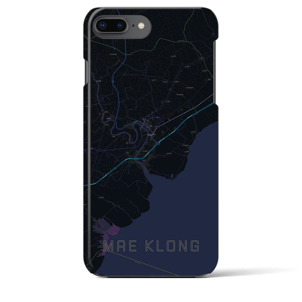 【メークロン(タイ)】地図柄iPhoneケース(バックカバータイプ)