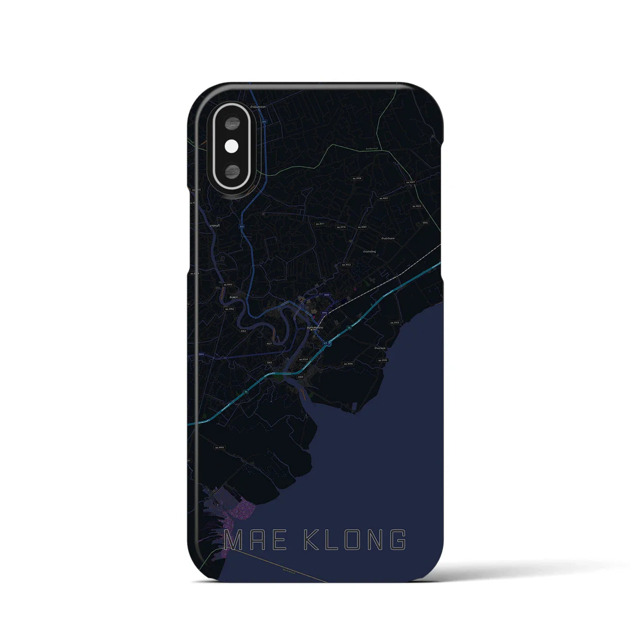 【メークロン(タイ)】地図柄iPhoneケース(バックカバータイプ)