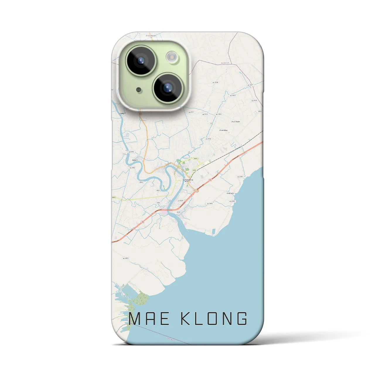 【メークロン(タイ)】地図柄iPhoneケース(バックカバータイプ)