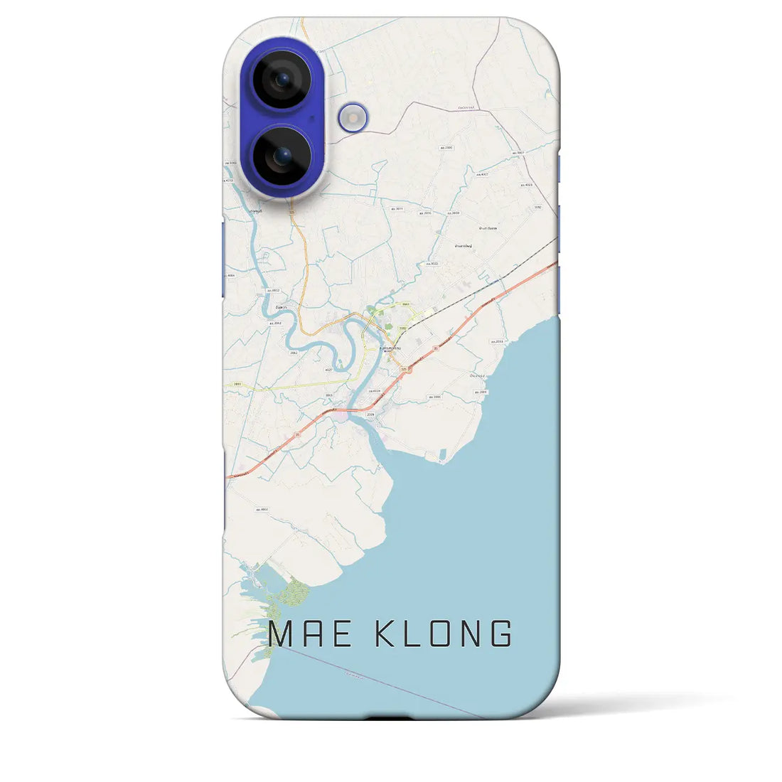 【メークロン(タイ)】地図柄iPhoneケース(バックカバータイプ)ナチュラル・iPhone 16 Pro Max 用