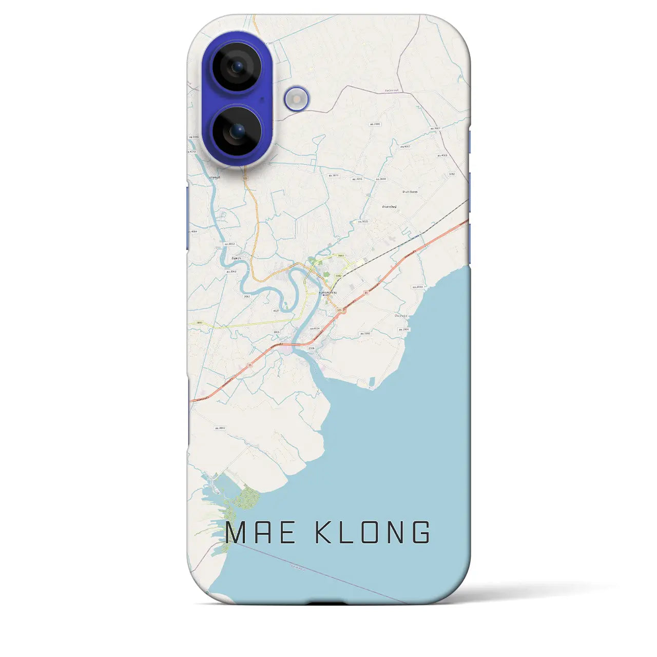 【メークロン(タイ)】地図柄iPhoneケース(バックカバータイプ)ナチュラル・iPhone 16 Pro Max 用