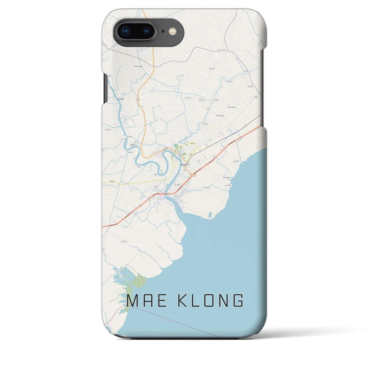 【メークロン(タイ)】地図柄iPhoneケース(バックカバータイプ)