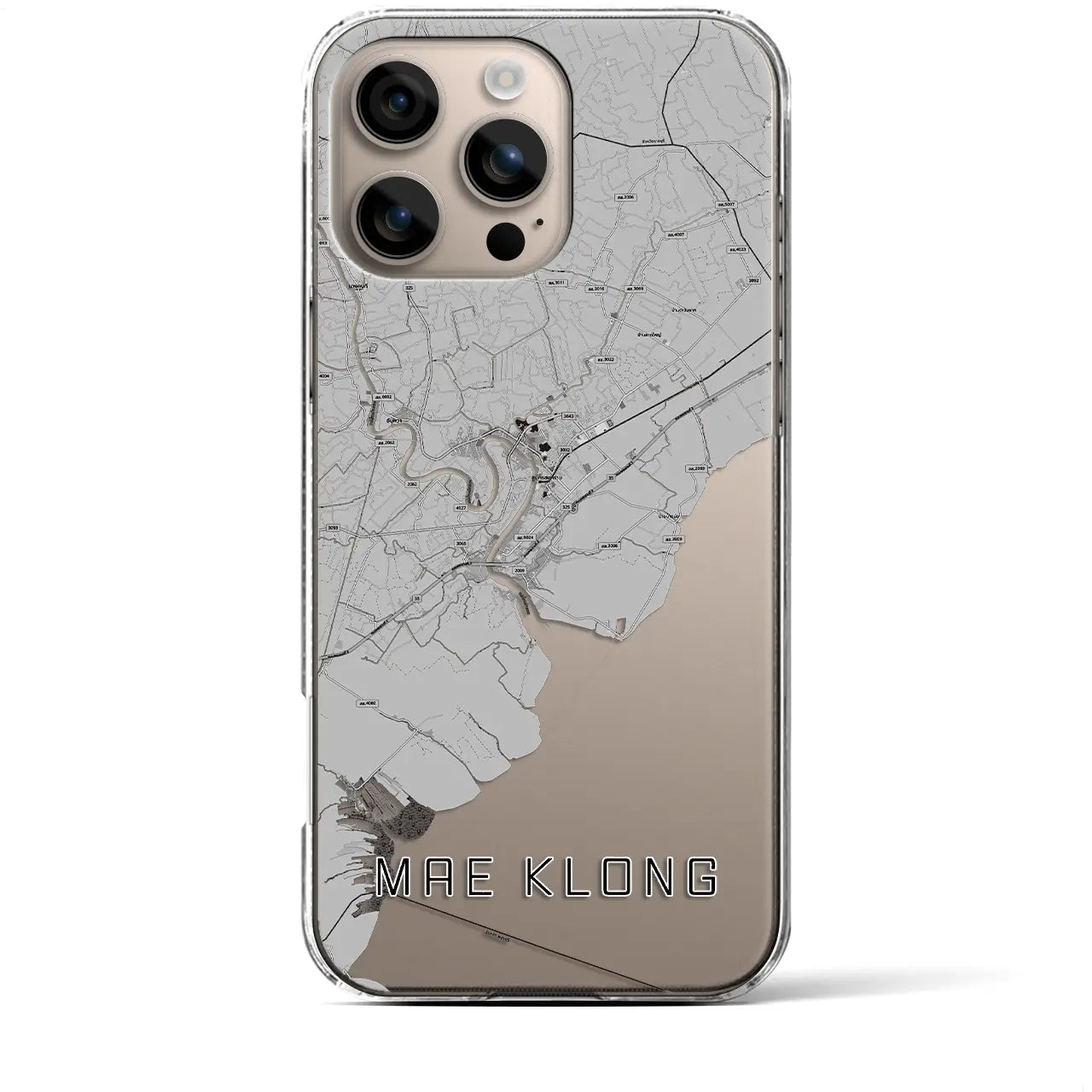 【メークロン(タイ)】地図柄iPhoneケース(クリアタイプ)