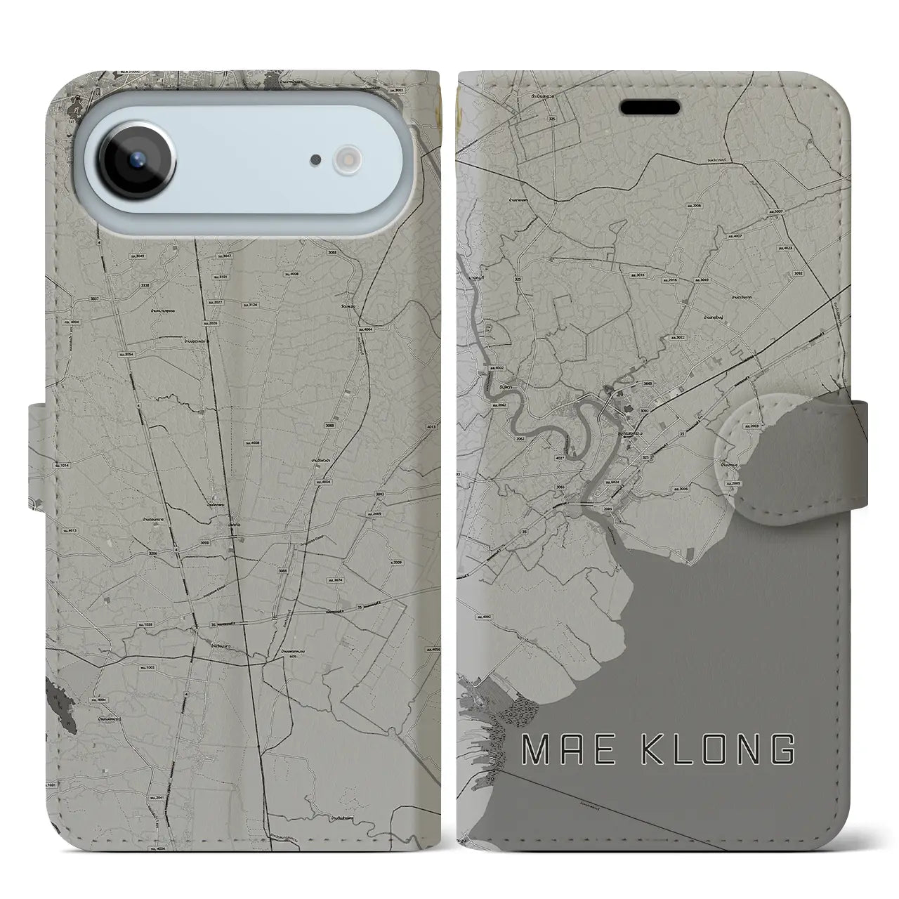 【メークロン(タイ)】地図柄iPhoneケース(手帳タイプ)