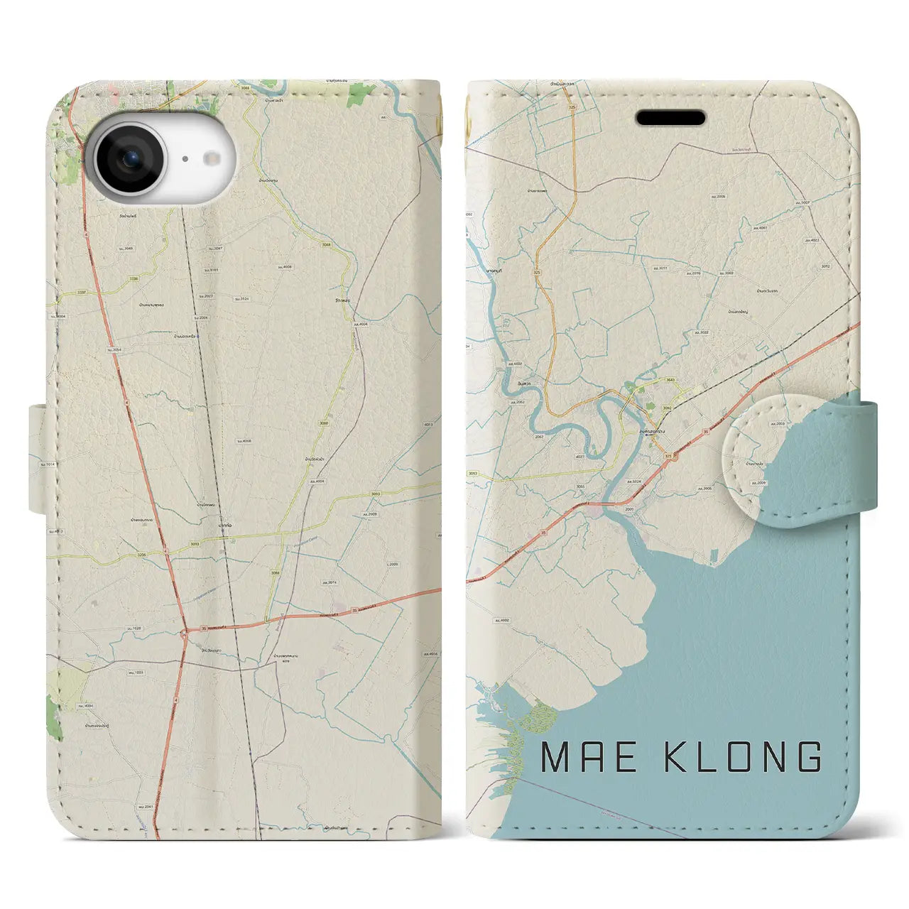 【メークロン(タイ)】地図柄iPhoneケース(手帳タイプ)