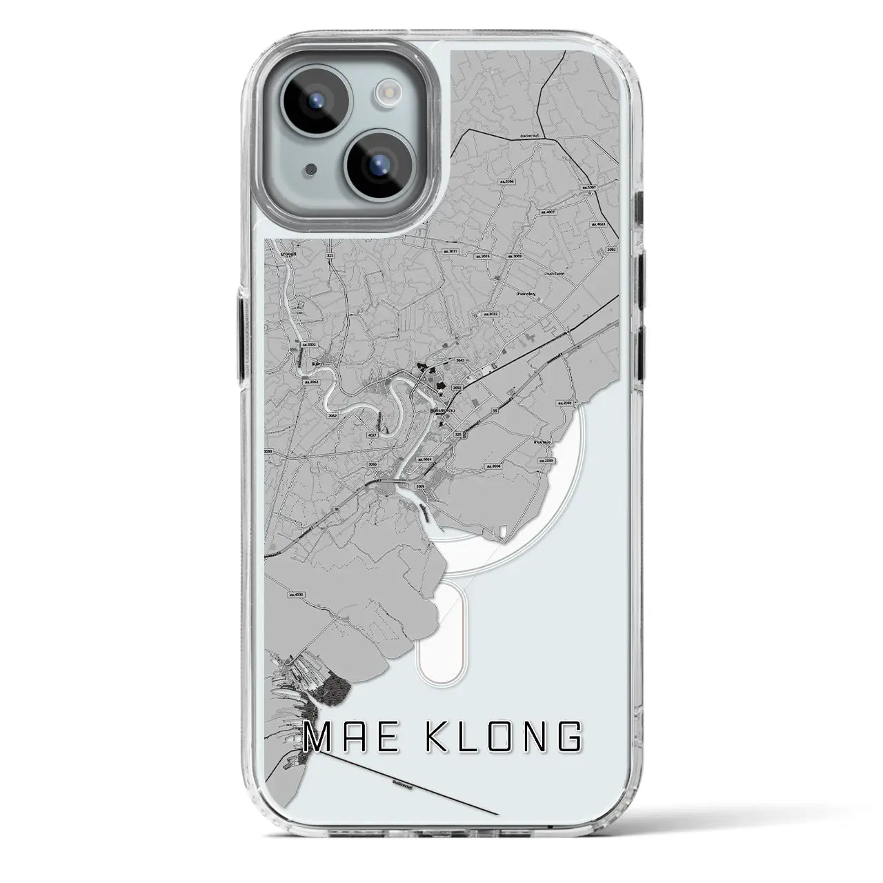 【メークロン(タイ)】地図柄iPhoneケース(MagSafeタイプ)