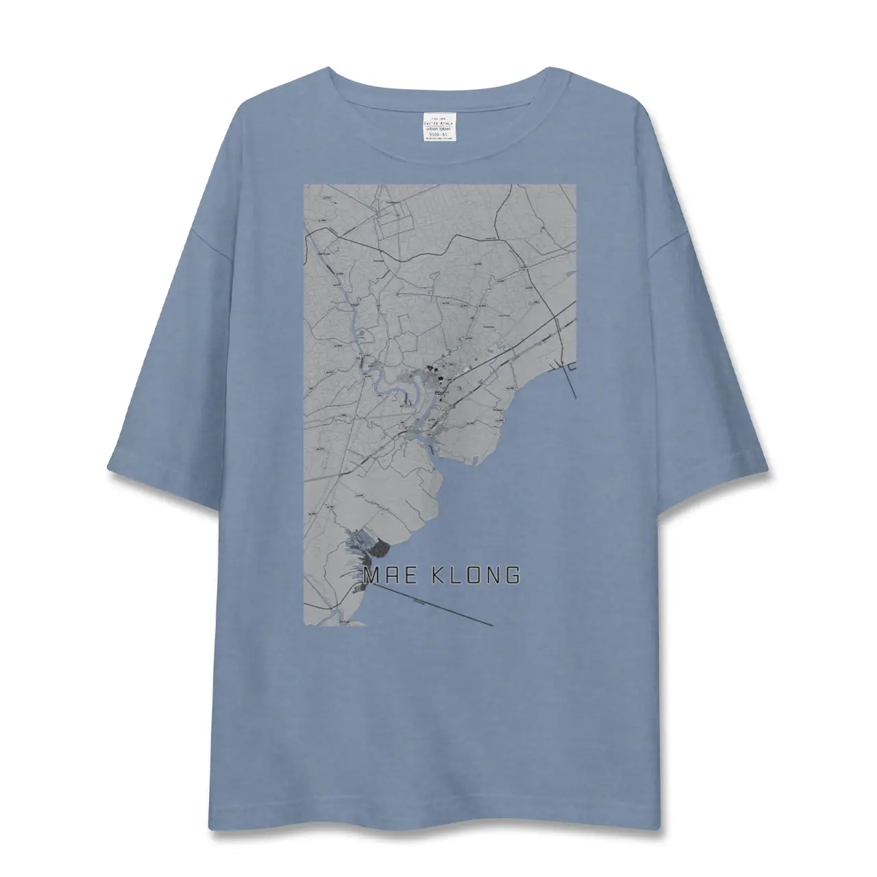 【メークロン(タイ)】地図柄ビッグシルエットTシャツ