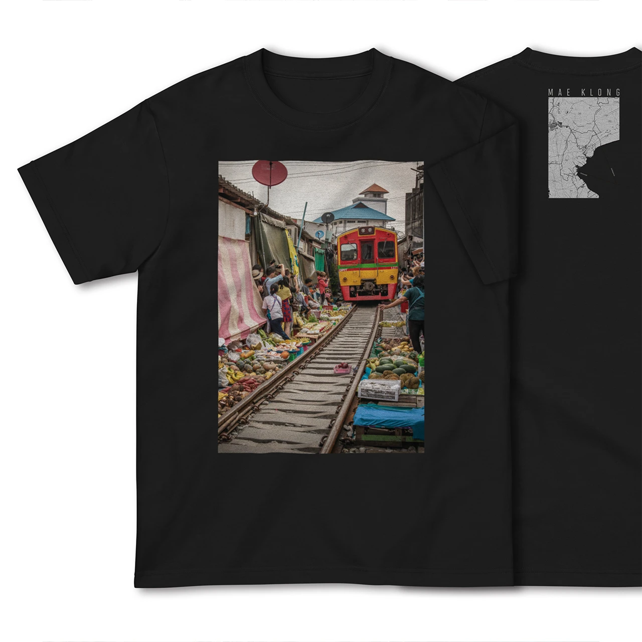 【メークロン(タイ)】Map World ハイクオリティTシャツ