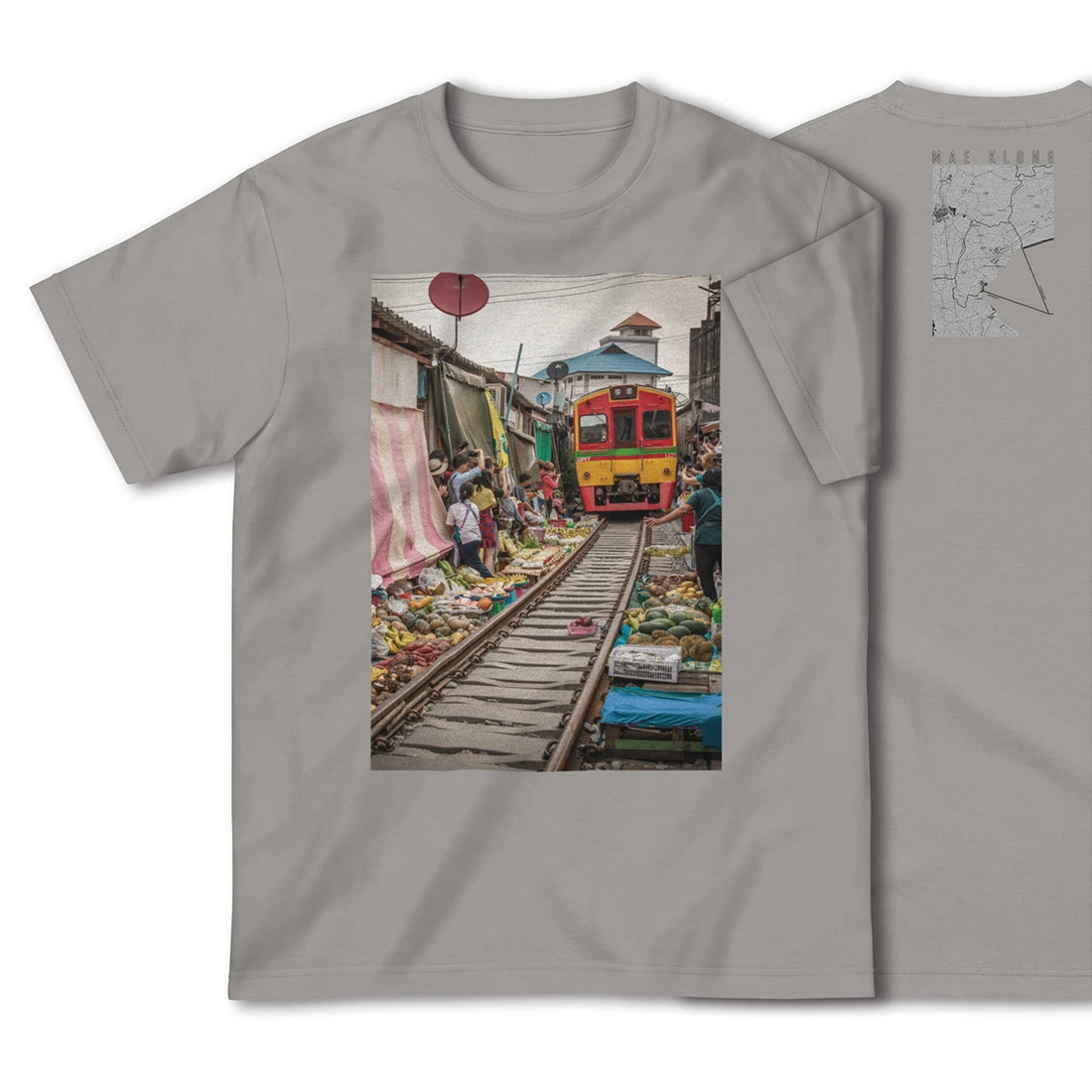 【メークロン(タイ)】Map World ハイクオリティTシャツ