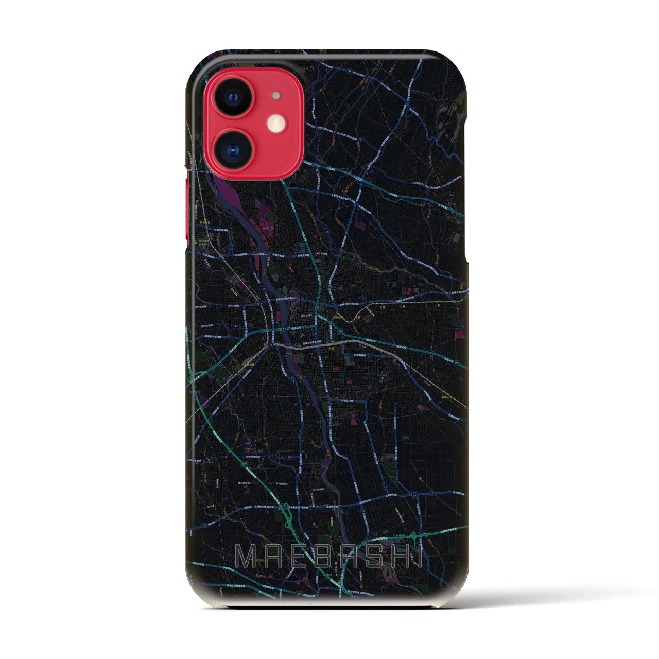 【前橋(群馬県)】地図柄iPhoneケース(バックカバータイプ)