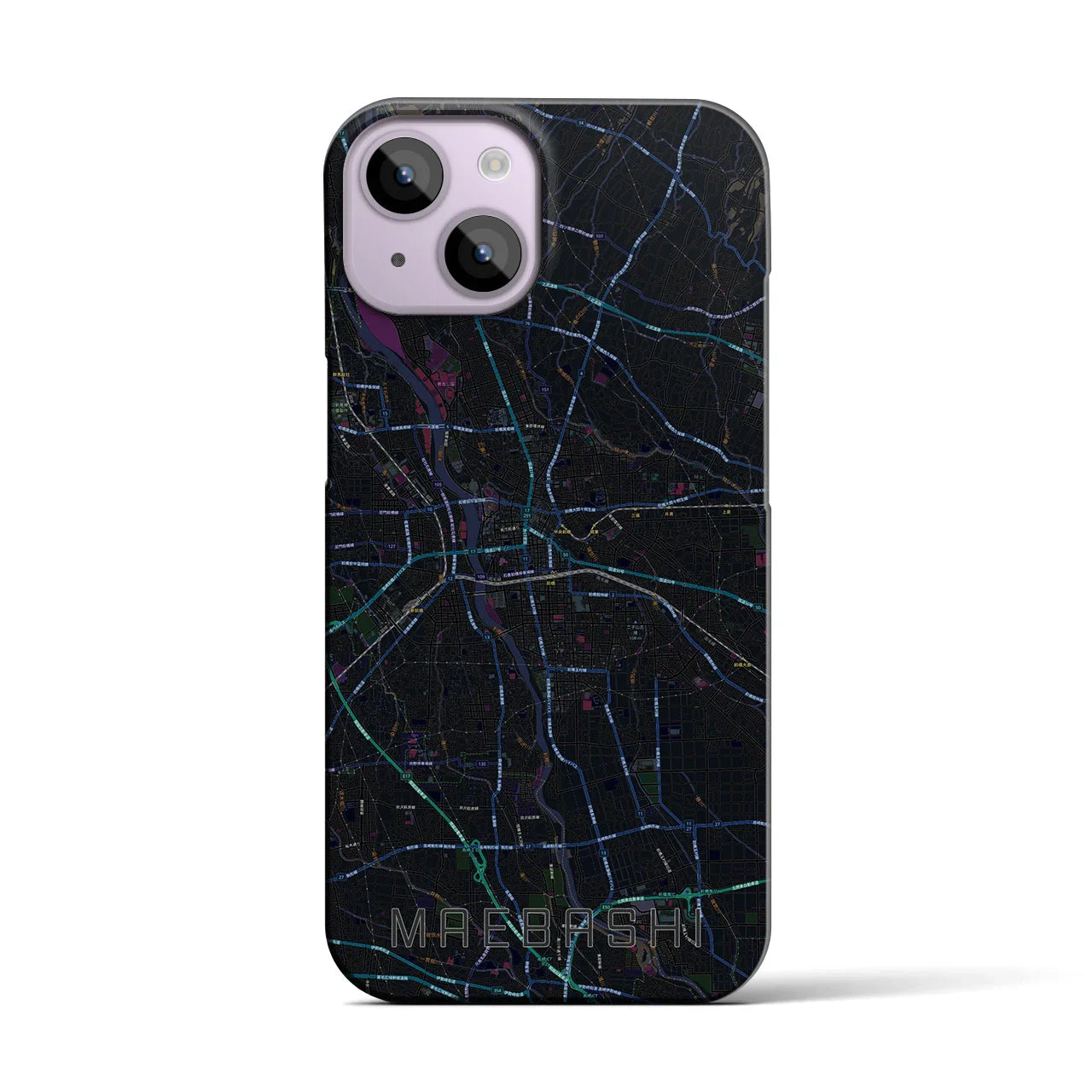 【前橋(群馬県)】地図柄iPhoneケース(バックカバータイプ)