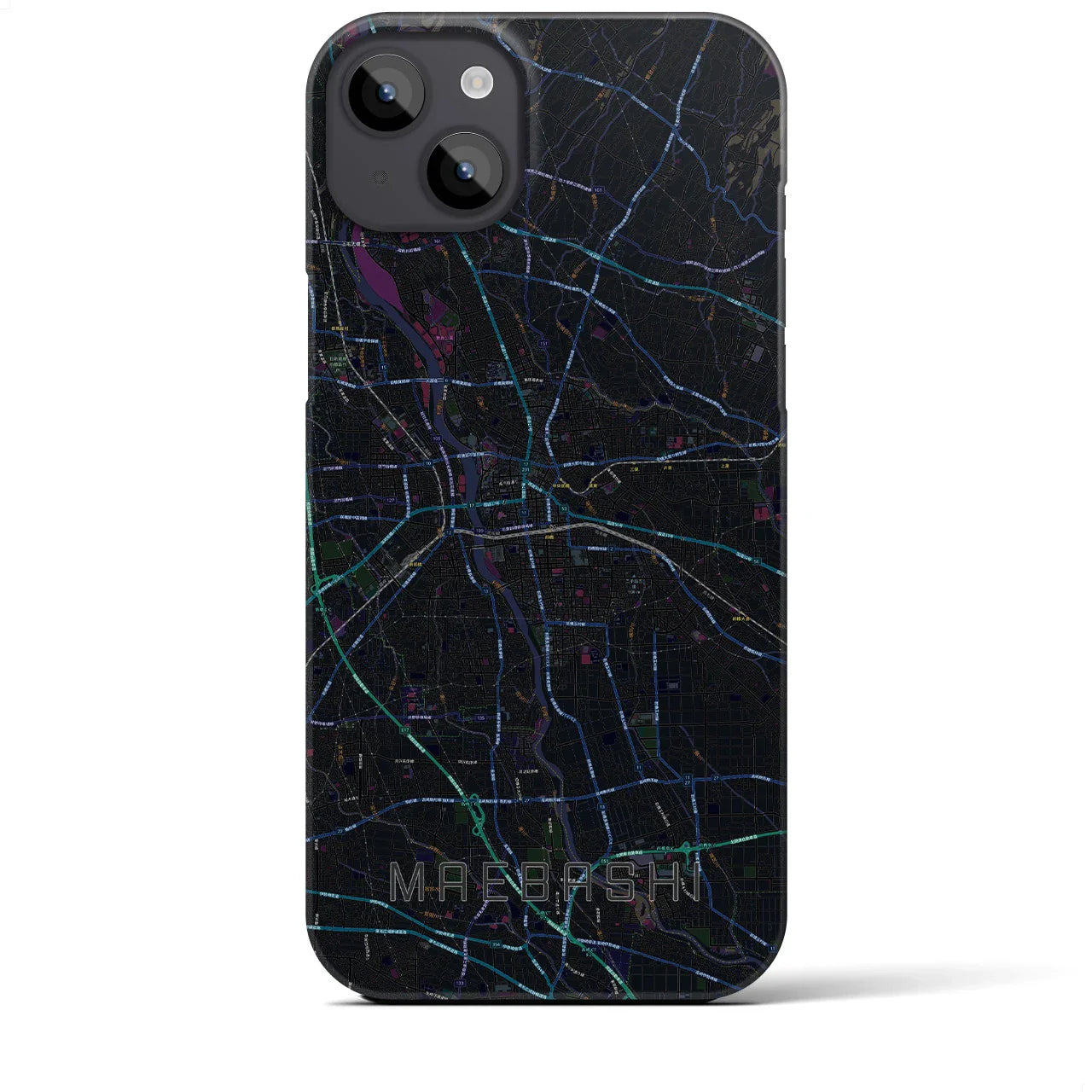 【前橋(群馬県)】地図柄iPhoneケース(バックカバータイプ)