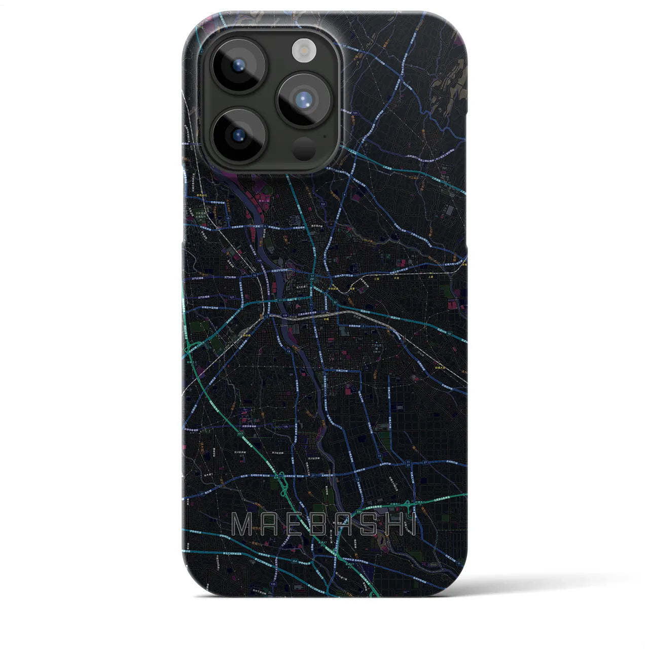 【前橋(群馬県)】地図柄iPhoneケース(バックカバータイプ)