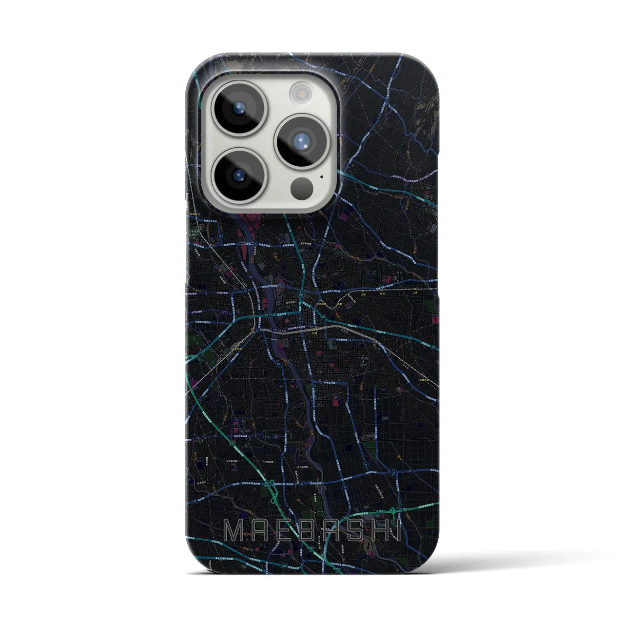 【前橋(群馬県)】地図柄iPhoneケース(バックカバータイプ)