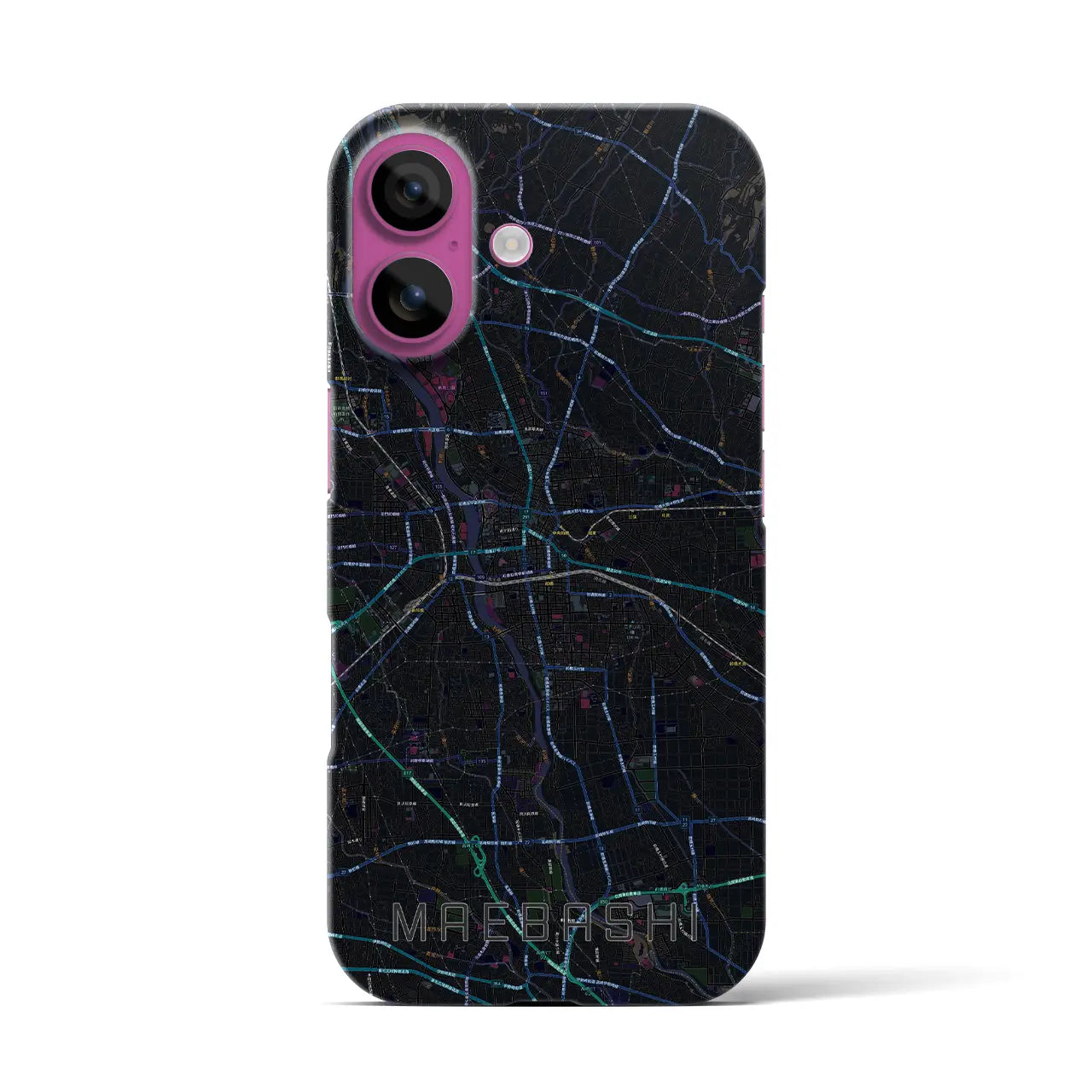 【前橋(群馬県)】地図柄iPhoneケース(バックカバータイプ)