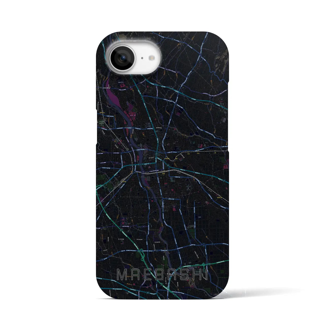 【前橋(群馬県)】地図柄iPhoneケース(バックカバータイプ)