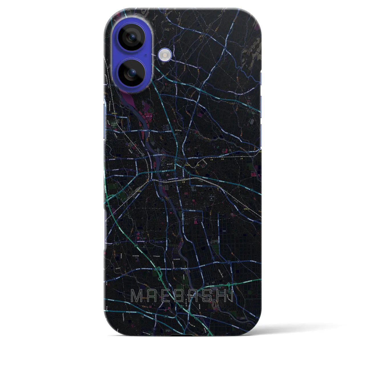 【前橋(群馬県)】地図柄iPhoneケース(バックカバータイプ)