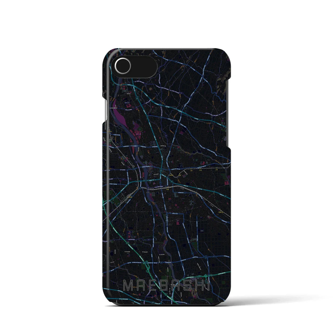 【前橋(群馬県)】地図柄iPhoneケース(バックカバータイプ)