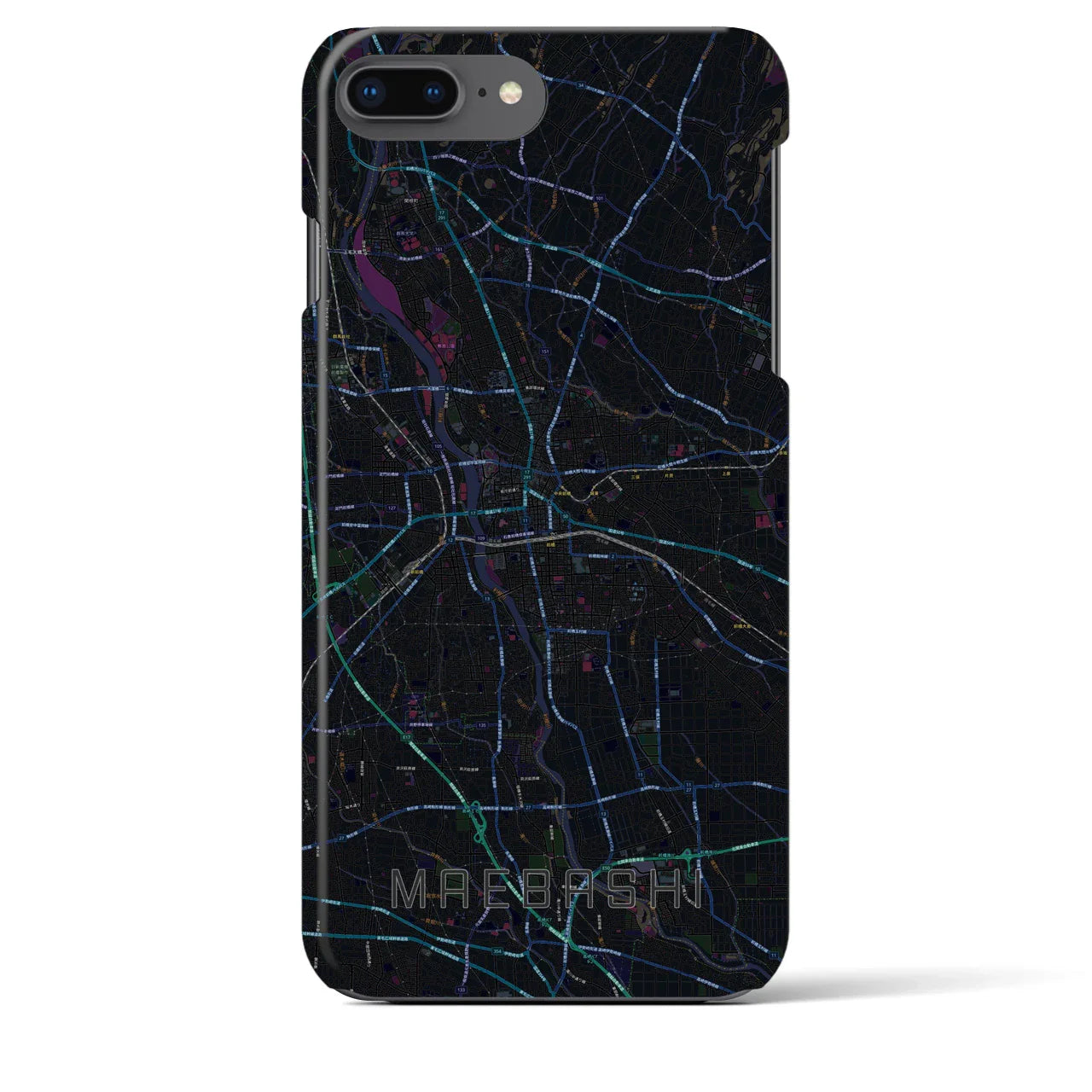【前橋(群馬県)】地図柄iPhoneケース(バックカバータイプ)