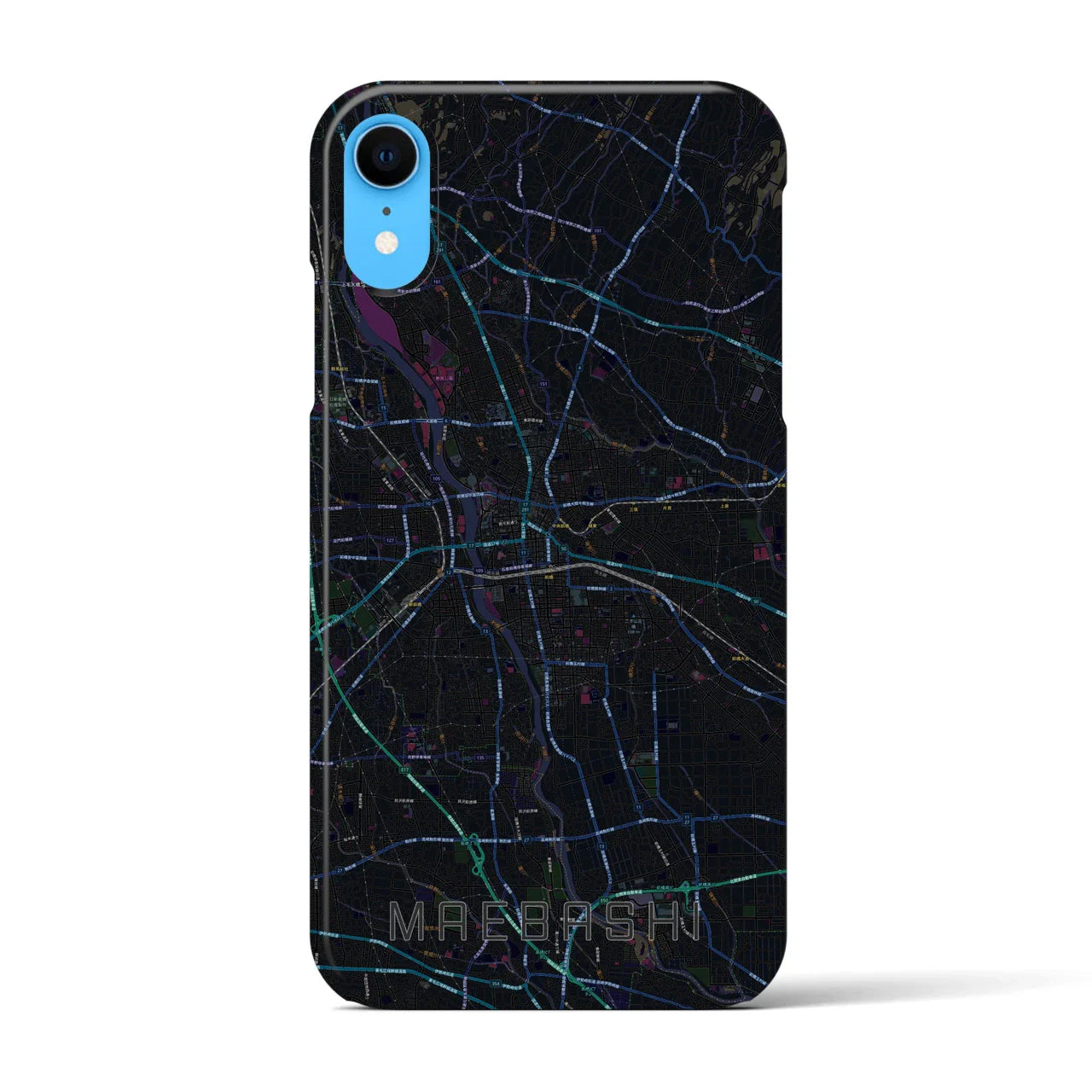 【前橋(群馬県)】地図柄iPhoneケース(バックカバータイプ)
