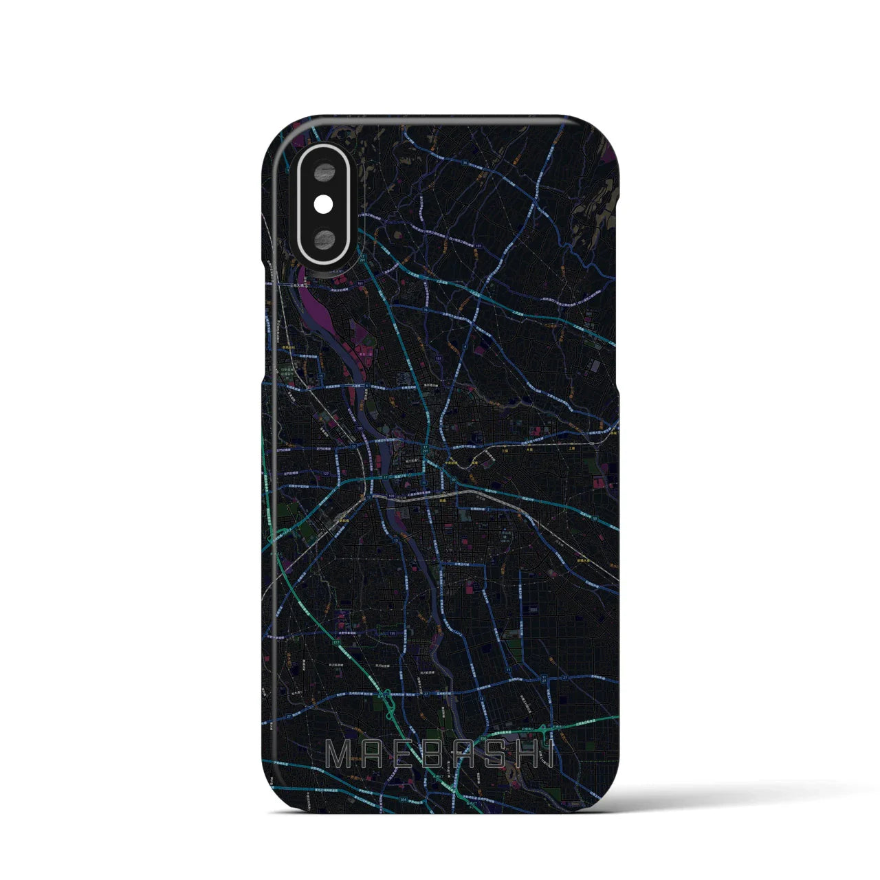【前橋(群馬県)】地図柄iPhoneケース(バックカバータイプ)