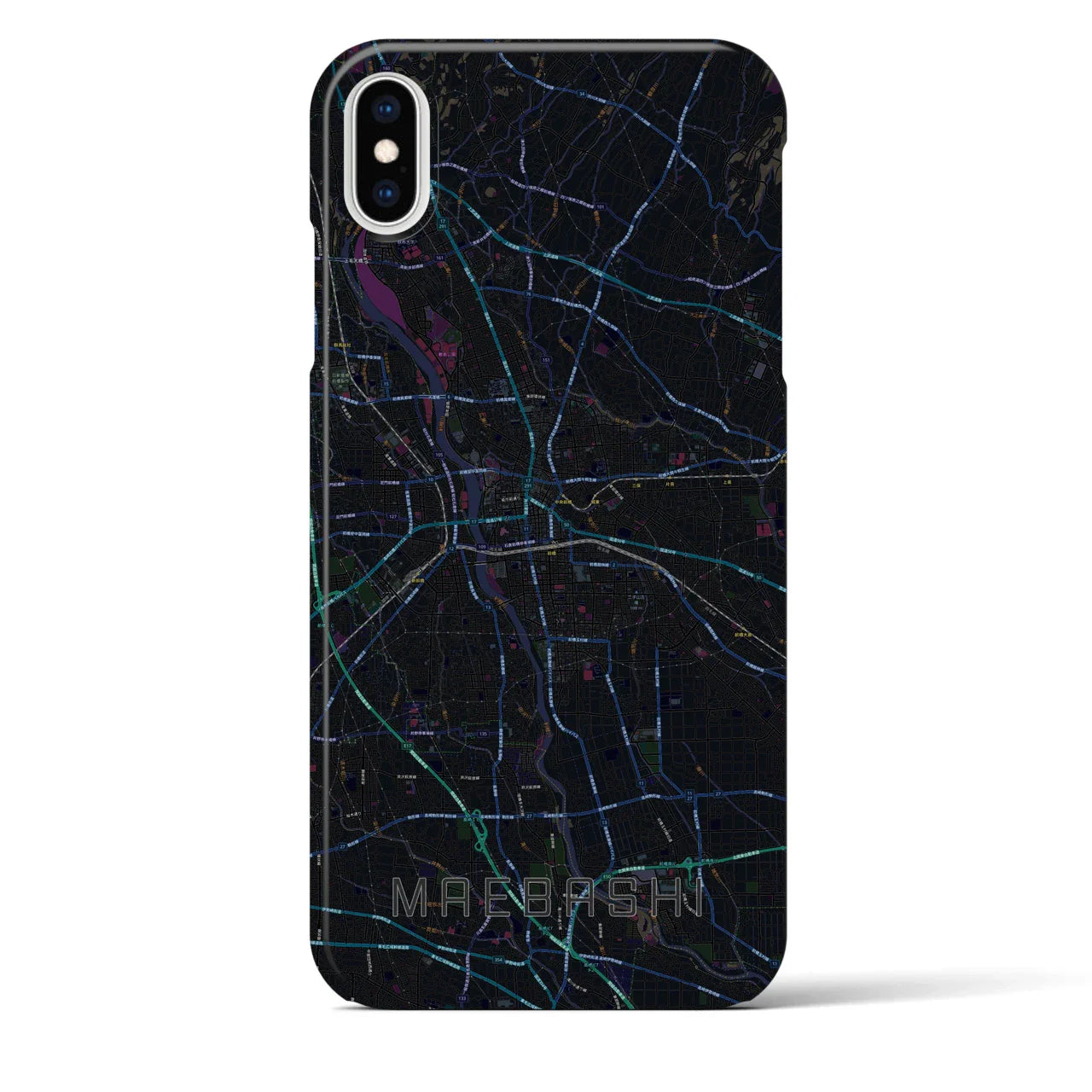 【前橋(群馬県)】地図柄iPhoneケース(バックカバータイプ)