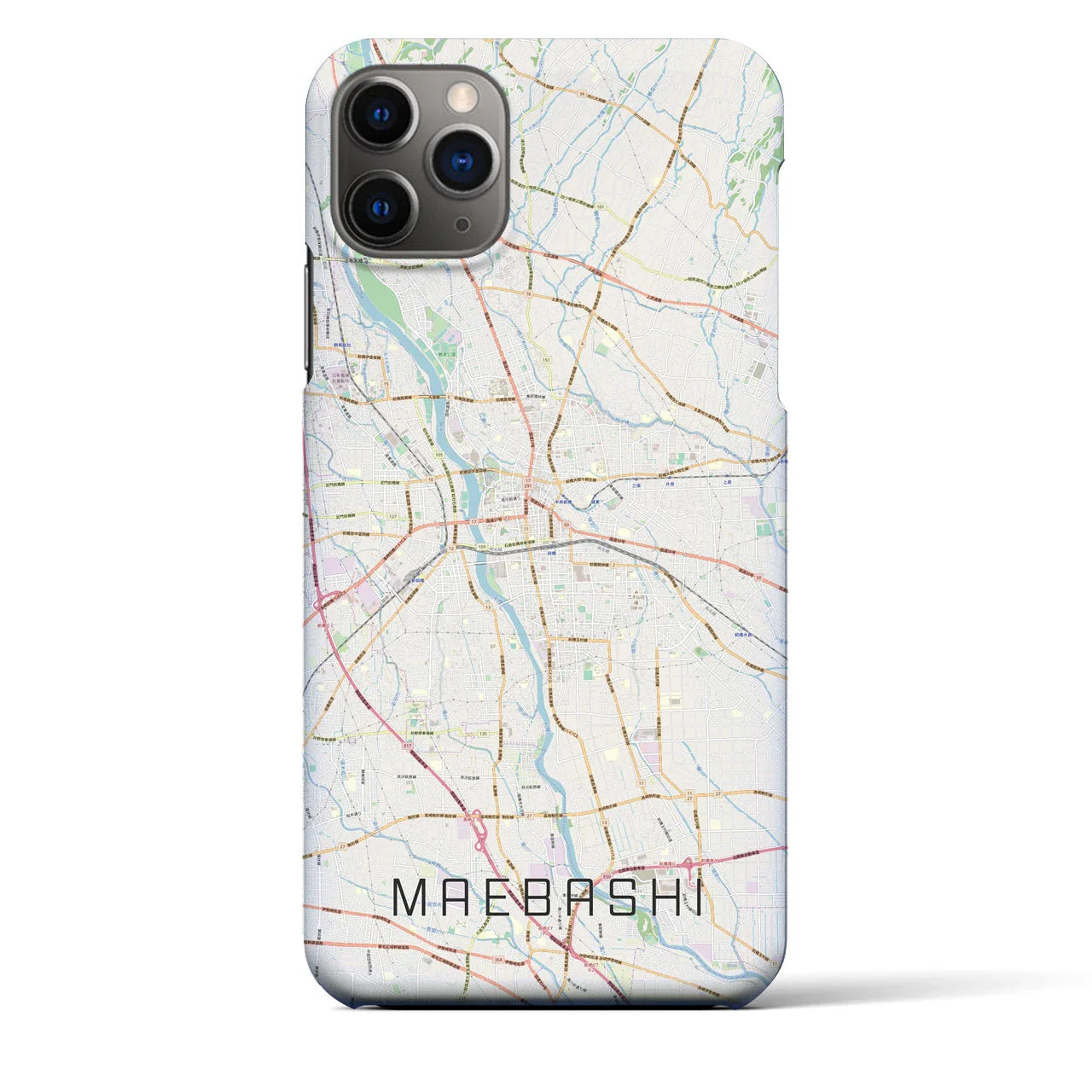 【前橋(群馬県)】地図柄iPhoneケース(バックカバータイプ)