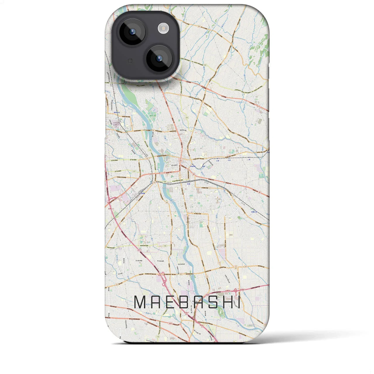 【前橋(群馬県)】地図柄iPhoneケース(バックカバータイプ)