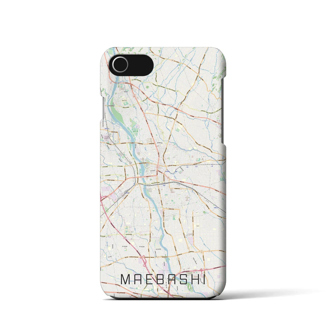 【前橋(群馬県)】地図柄iPhoneケース(バックカバータイプ)