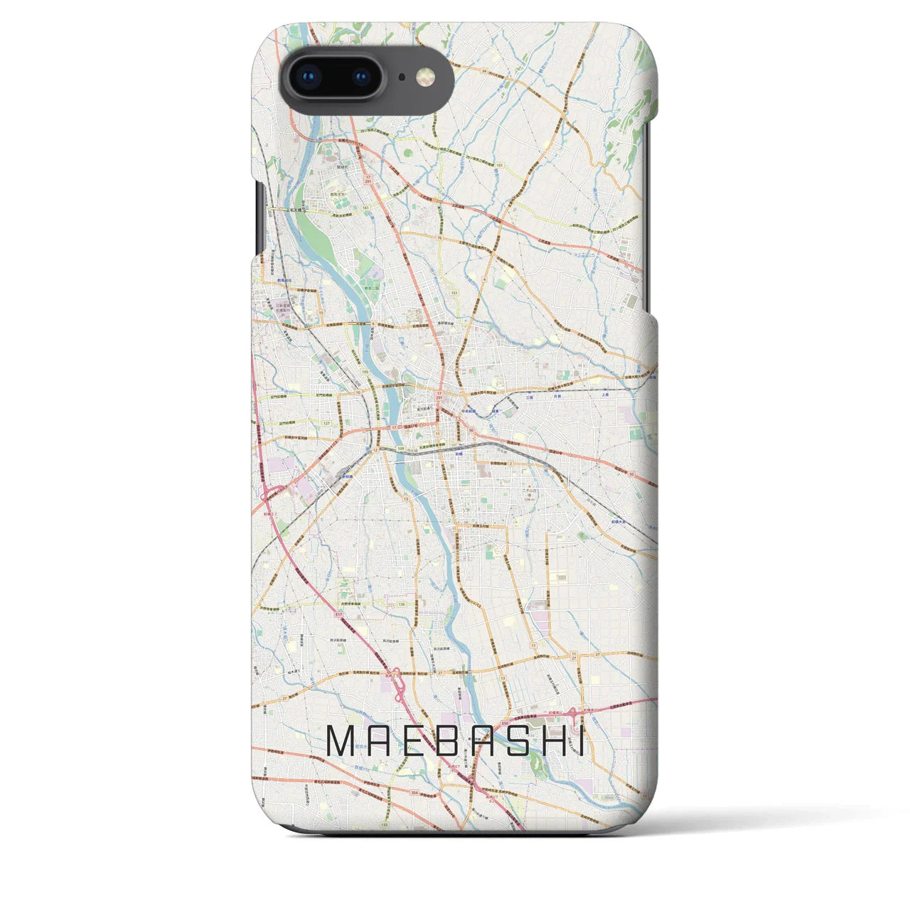 【前橋(群馬県)】地図柄iPhoneケース(バックカバータイプ)