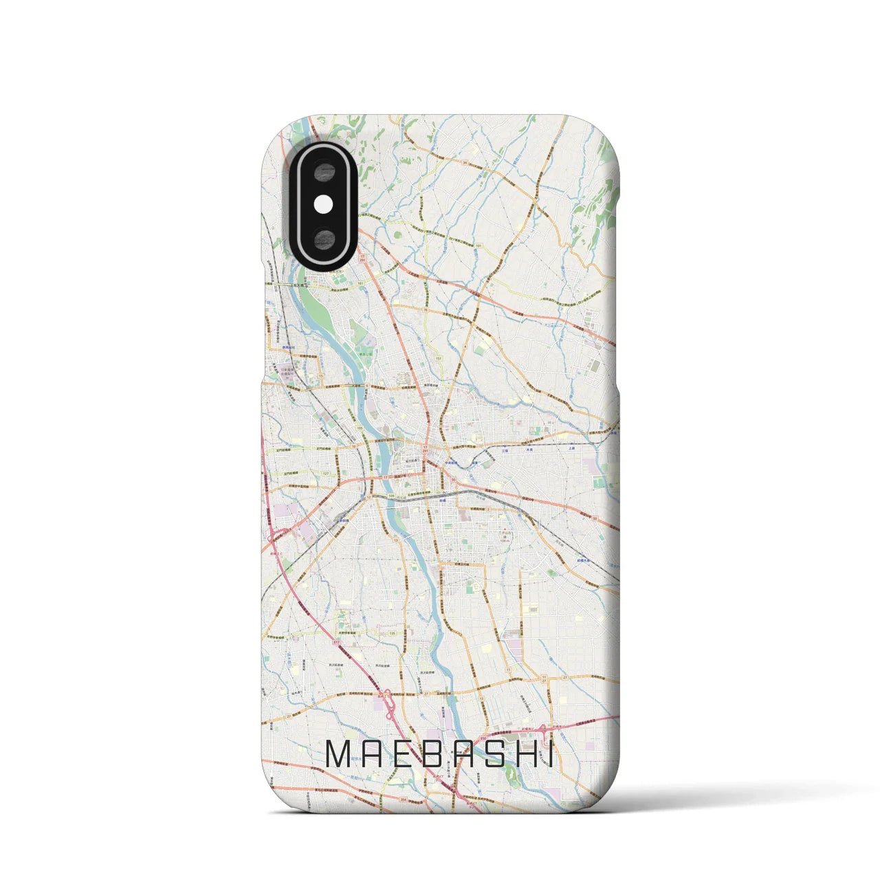 【前橋(群馬県)】地図柄iPhoneケース(バックカバータイプ)