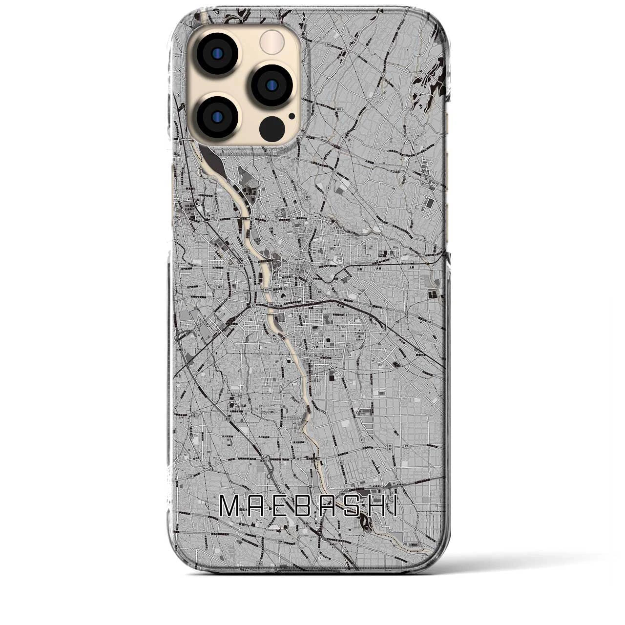 【前橋(群馬県)】地図柄iPhoneケース(クリアタイプ)