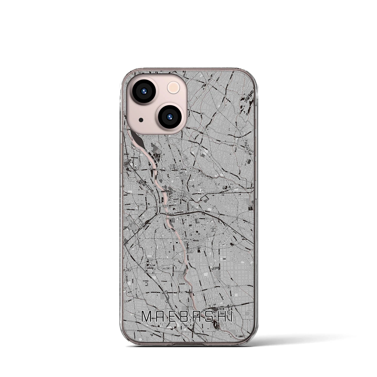 【前橋(群馬県)】地図柄iPhoneケース(クリアタイプ)