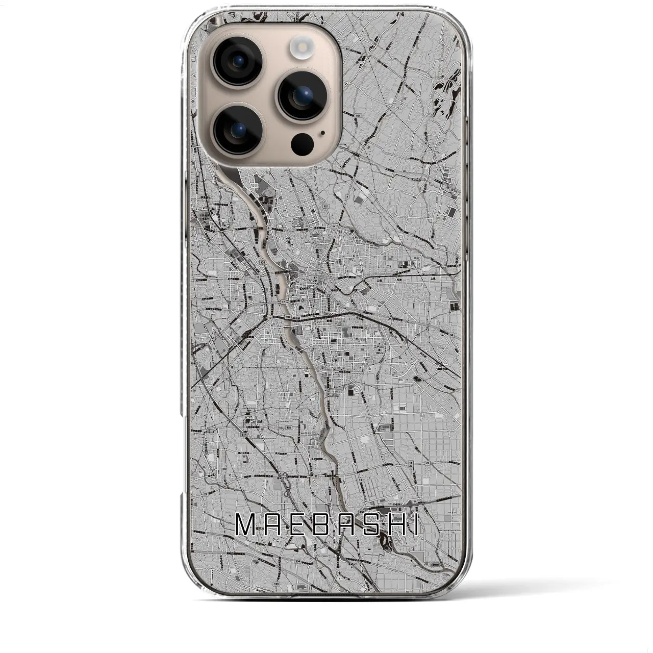 【前橋(群馬県)】地図柄iPhoneケース(クリアタイプ)