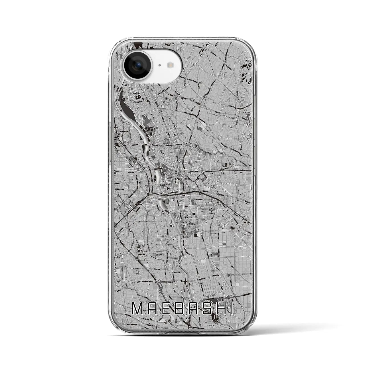 【前橋(群馬県)】地図柄iPhoneケース(クリアタイプ)