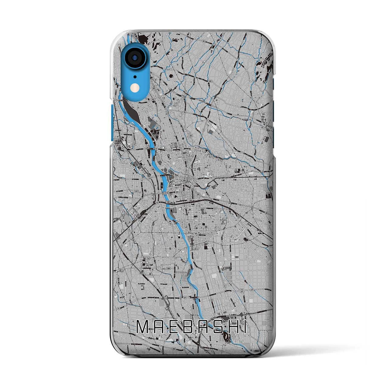 【前橋(群馬県)】地図柄iPhoneケース(クリアタイプ)