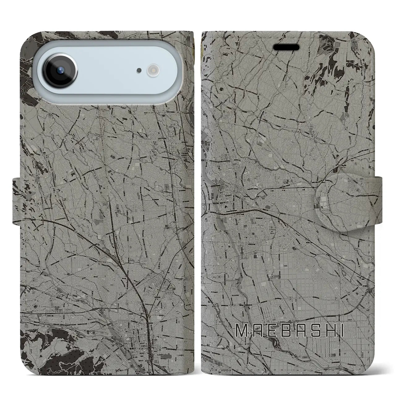 【前橋(群馬県)】地図柄iPhoneケース(手帳タイプ)