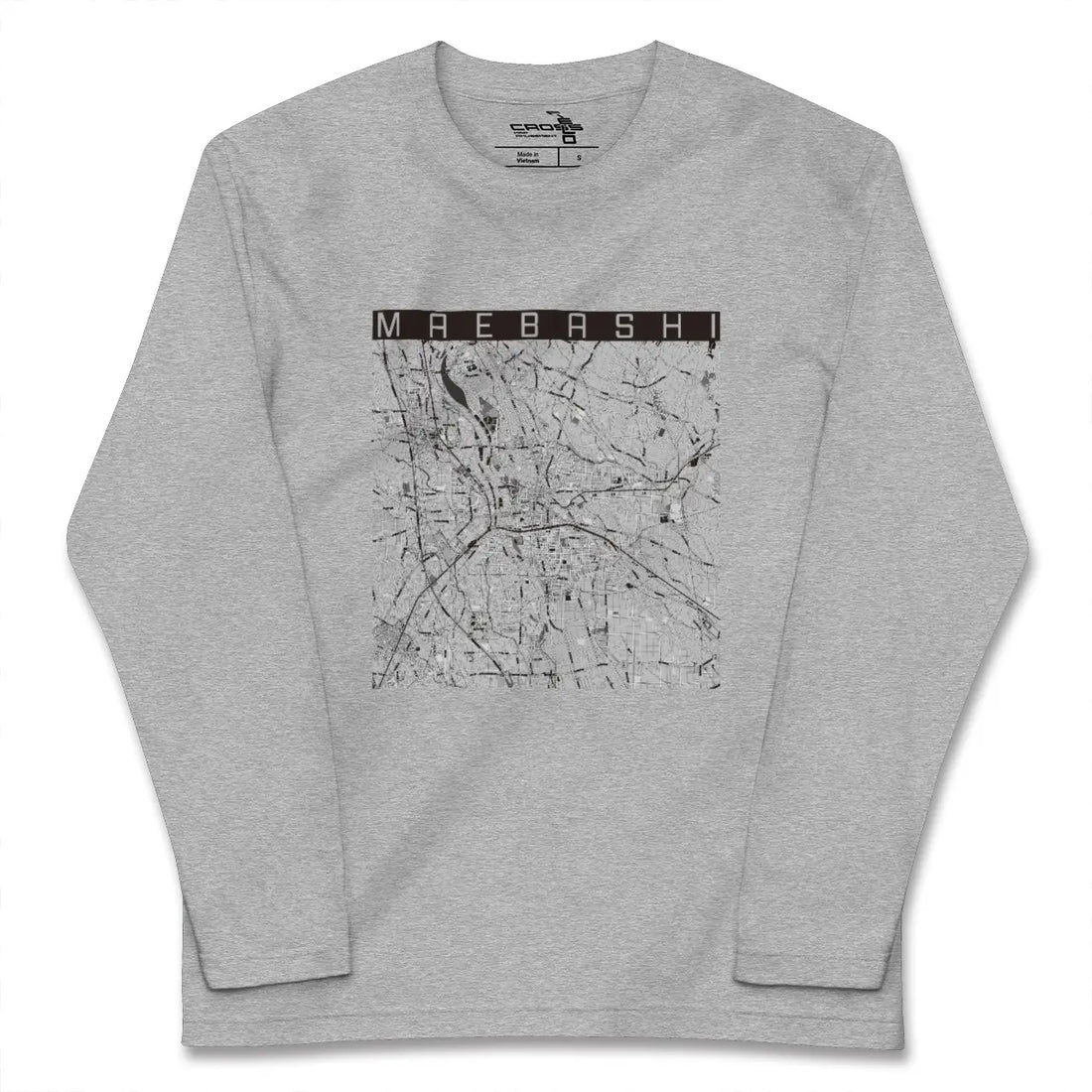 【前橋(群馬県)】地図柄ロングスリーブTシャツ