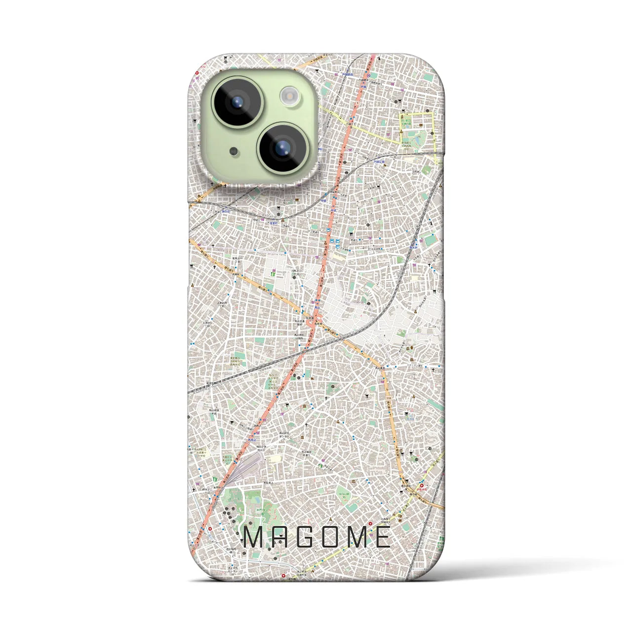 【馬込(東京都)】地図柄iPhoneケース(バックカバータイプ)