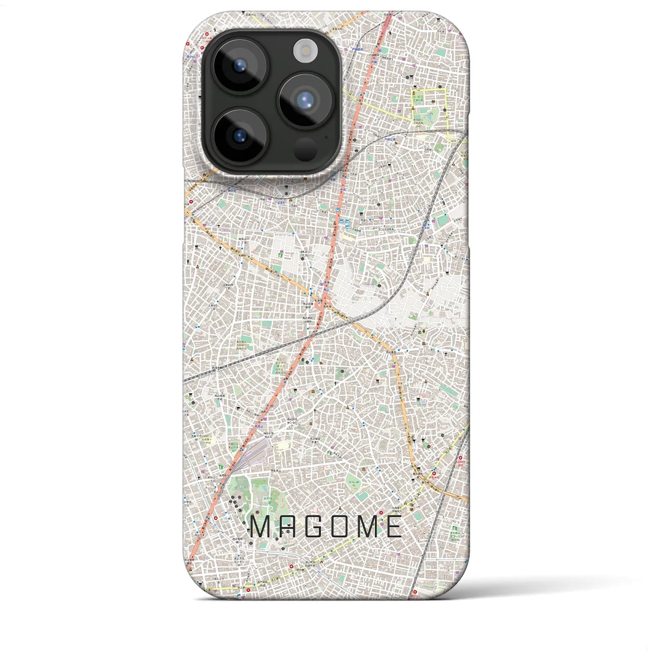 【馬込(東京都)】地図柄iPhoneケース(バックカバータイプ)