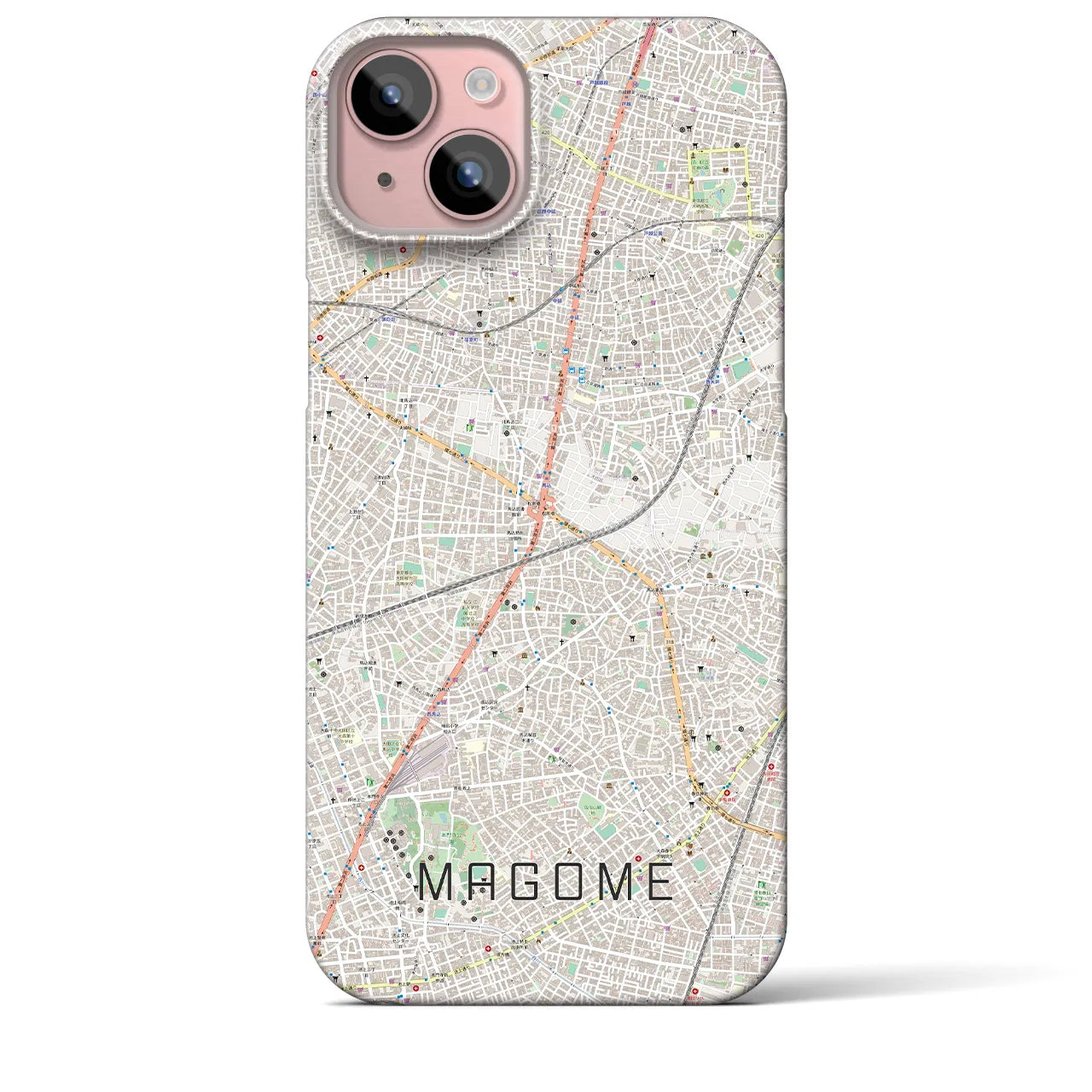 【馬込(東京都)】地図柄iPhoneケース(バックカバータイプ)