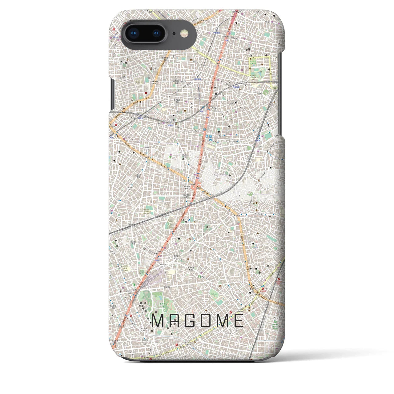 【馬込(東京都)】地図柄iPhoneケース(バックカバータイプ)