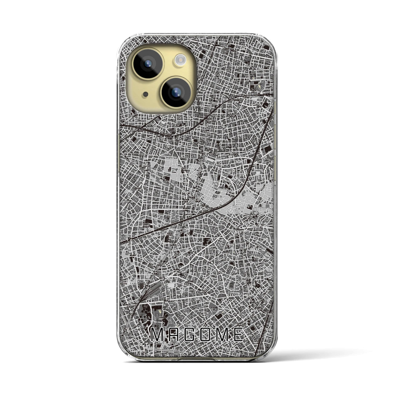 【馬込(東京都)】地図柄iPhoneケース(クリアタイプ)