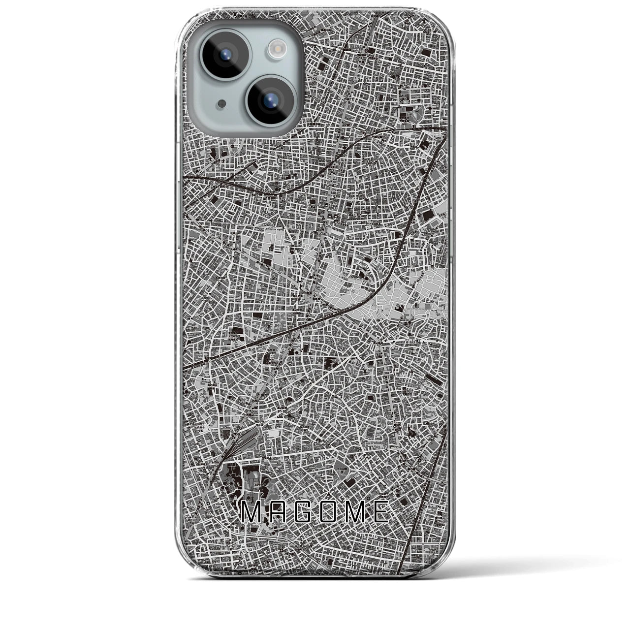 【馬込(東京都)】地図柄iPhoneケース(クリアタイプ)