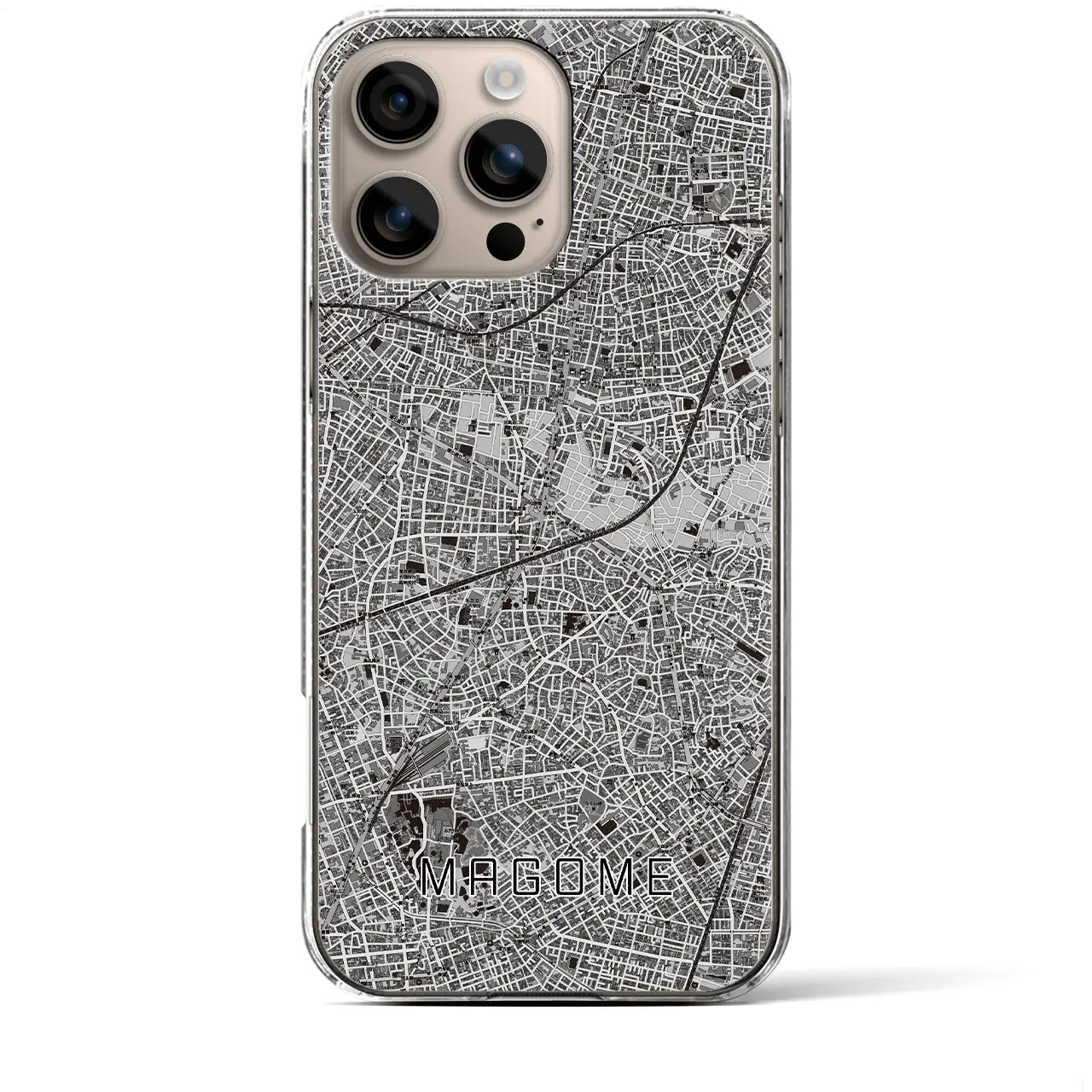 【馬込(東京都)】地図柄iPhoneケース(クリアタイプ)