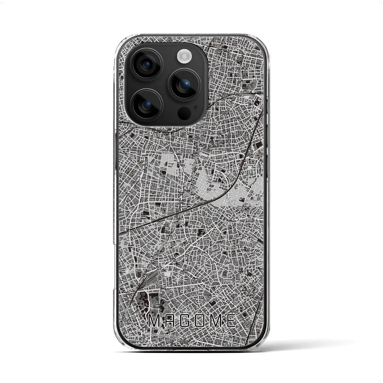 【馬込(東京都)】地図柄iPhoneケース(クリアタイプ)